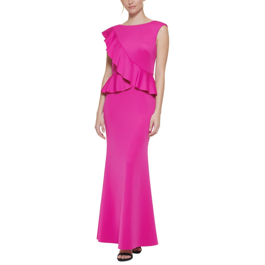 Jessica Howard Ruffled Pink Gown | Size 8