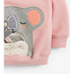 Koala Kids Sweatshirt With Animal Embroidered Zip Pocket| Size 6T