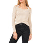 Vince Camuto Metallic Halter V-Neck Sweater in Flax, Size X-Large