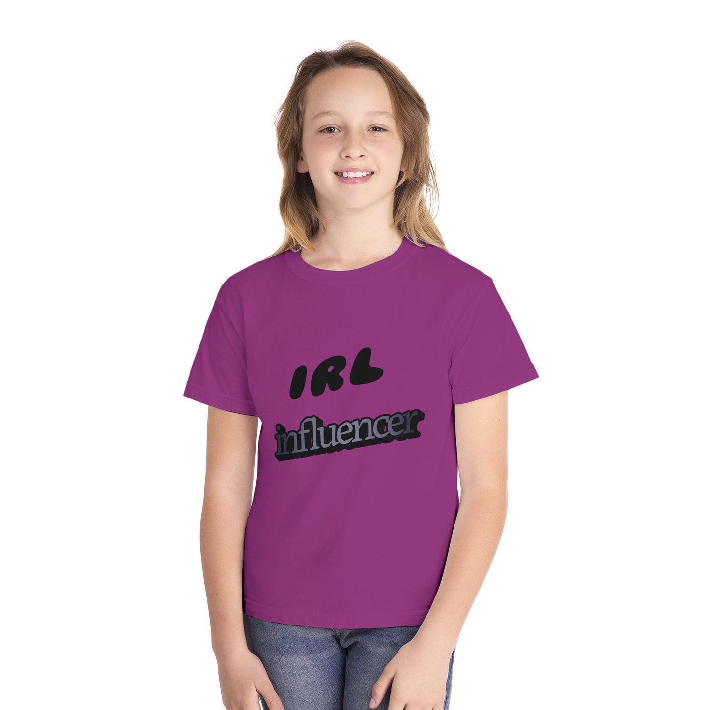 Instagram ready IRL Influencer Youth Tee Fun Kids T-Shirt Kids Influencer Tshirt, In Real Life, Kids Positivity T-Shirt