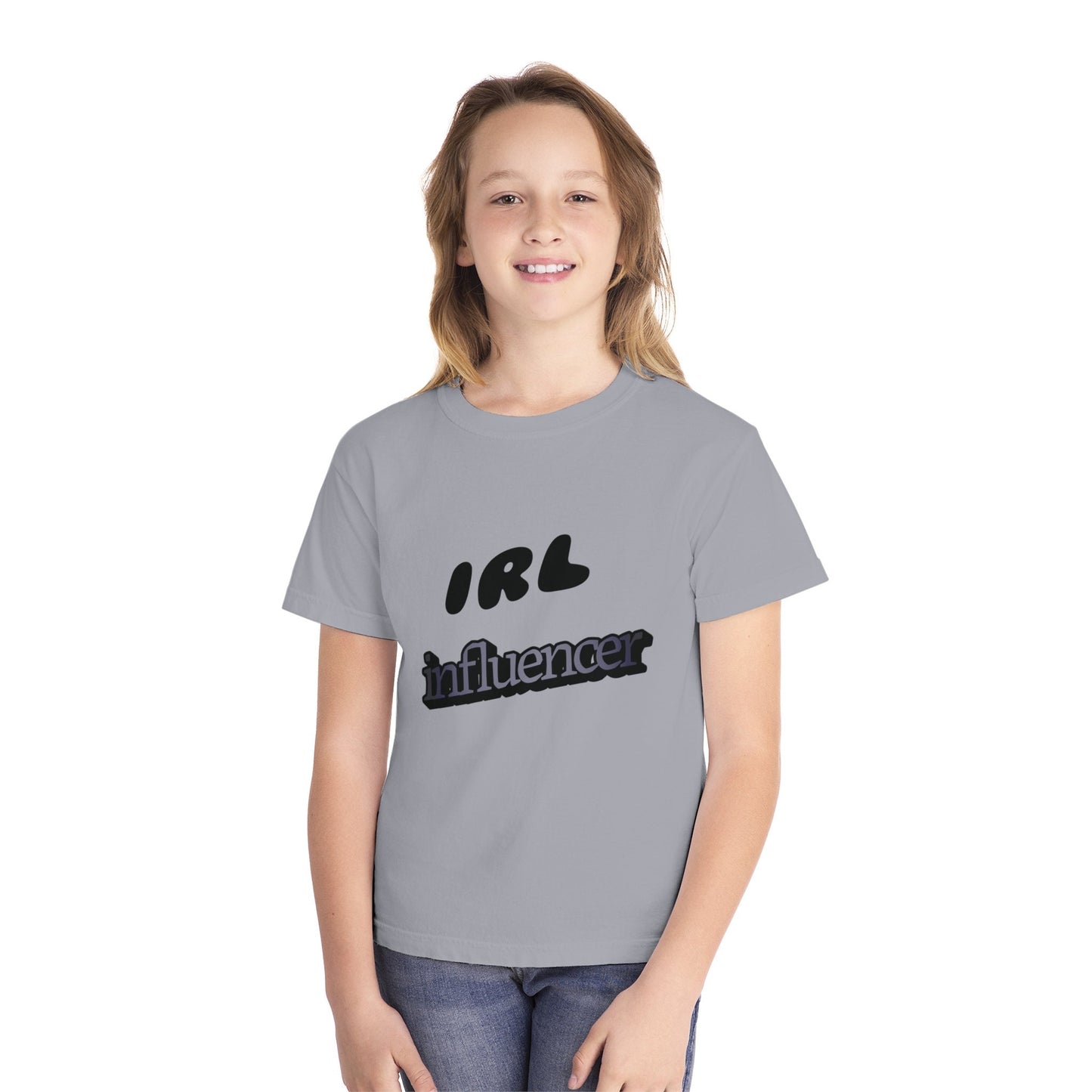 Instagram ready IRL Influencer Youth Tee Fun Kids T-Shirt Kids Influencer Tshirt, In Real Life, Kids Positivity T-Shirt