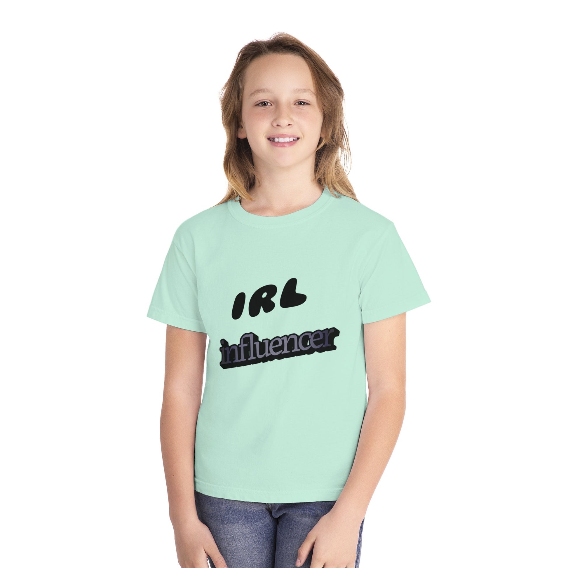 Instagram ready IRL Influencer Youth Tee Fun Kids T-Shirt Kids Influencer Tshirt, In Real Life, Kids Positivity T-Shirt