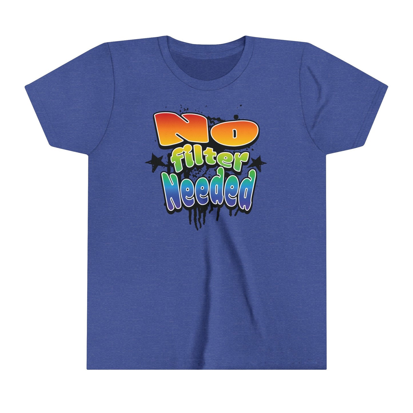 Kids Positivity T-shir,t No Filter Needed Youth T-Shirt Fun & Confident Kids Tee, Kids Inspirational T-Shirt, Family Matching T-shirts