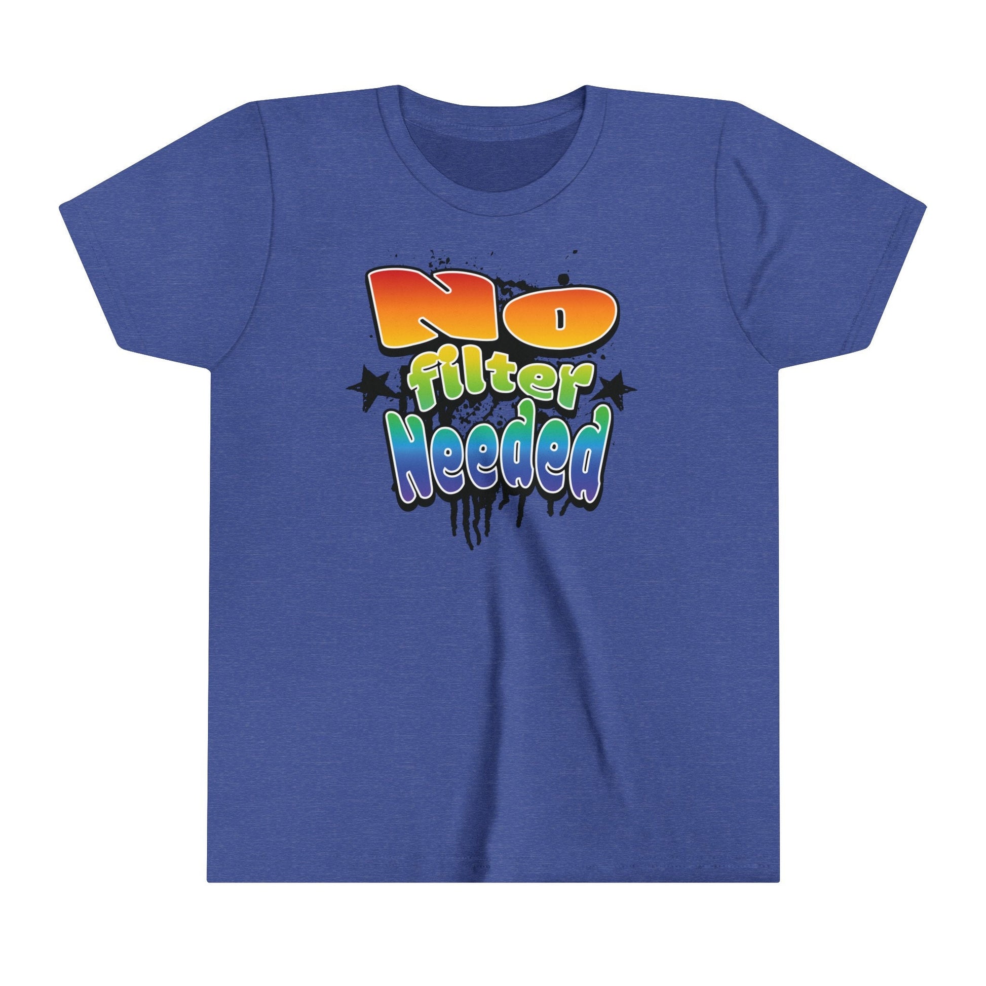 Kids Positivity T-shir,t No Filter Needed Youth T-Shirt Fun & Confident Kids Tee, Kids Inspirational T-Shirt, Family Matching T-shirts