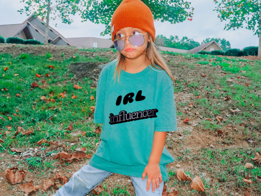 Instagram ready IRL Influencer Youth Tee Fun Kids T-Shirt Kids Influencer Tshirt, In Real Life, Kids Positivity T-Shirt