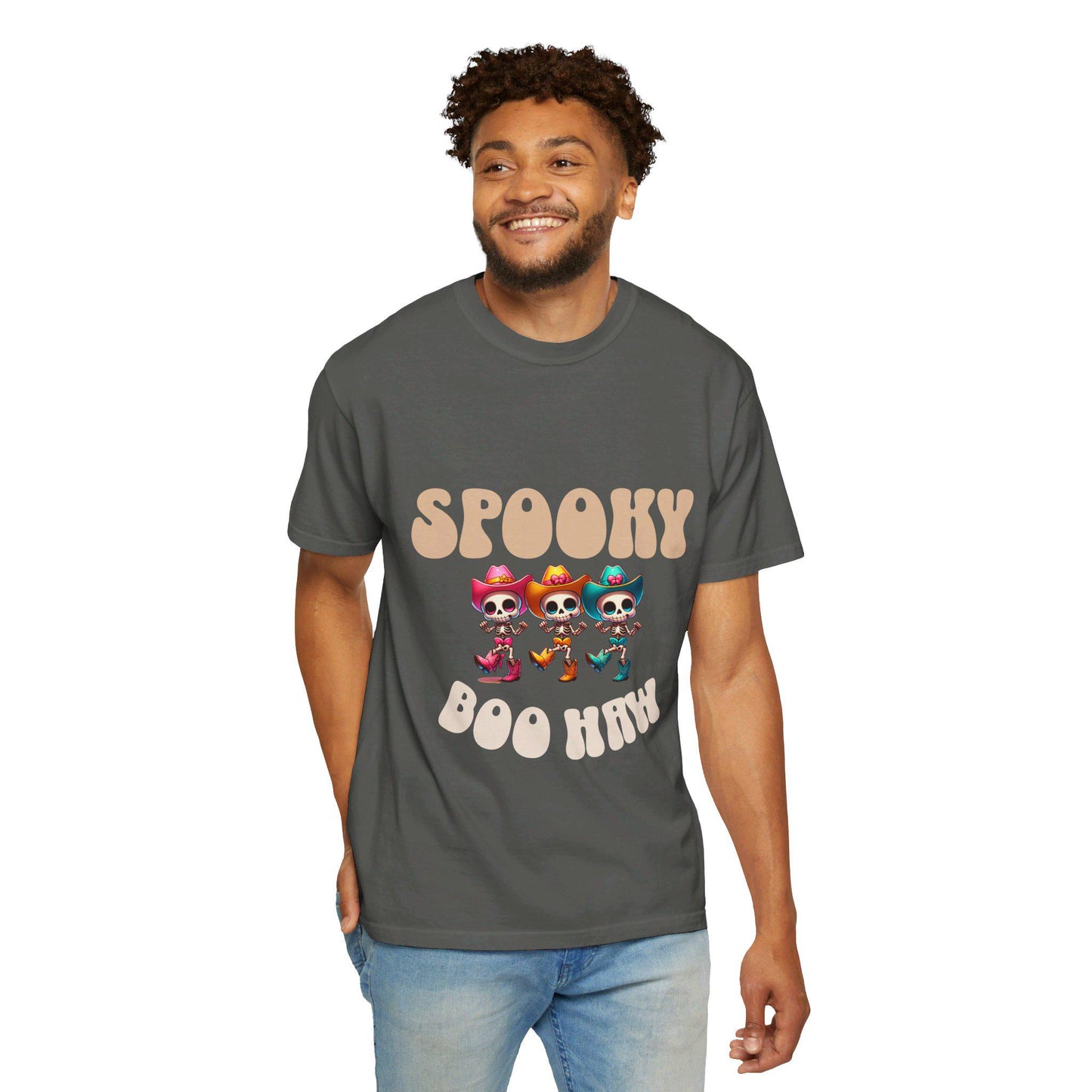 Spooky Boo Haw Unisex T-Shirt, Comfort Colors Tee, Halloween Shirt, Ghost Graphic Top, Scary Fall Apparel, Boo Haw western t-shirt