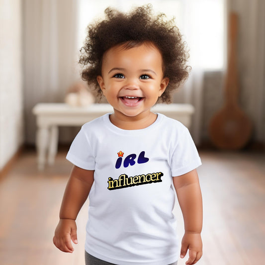 Infant Photoshoot T-Shirt, IRL Influencer Infant T-Shirt In Real Life Influencer, funny infant shirt.