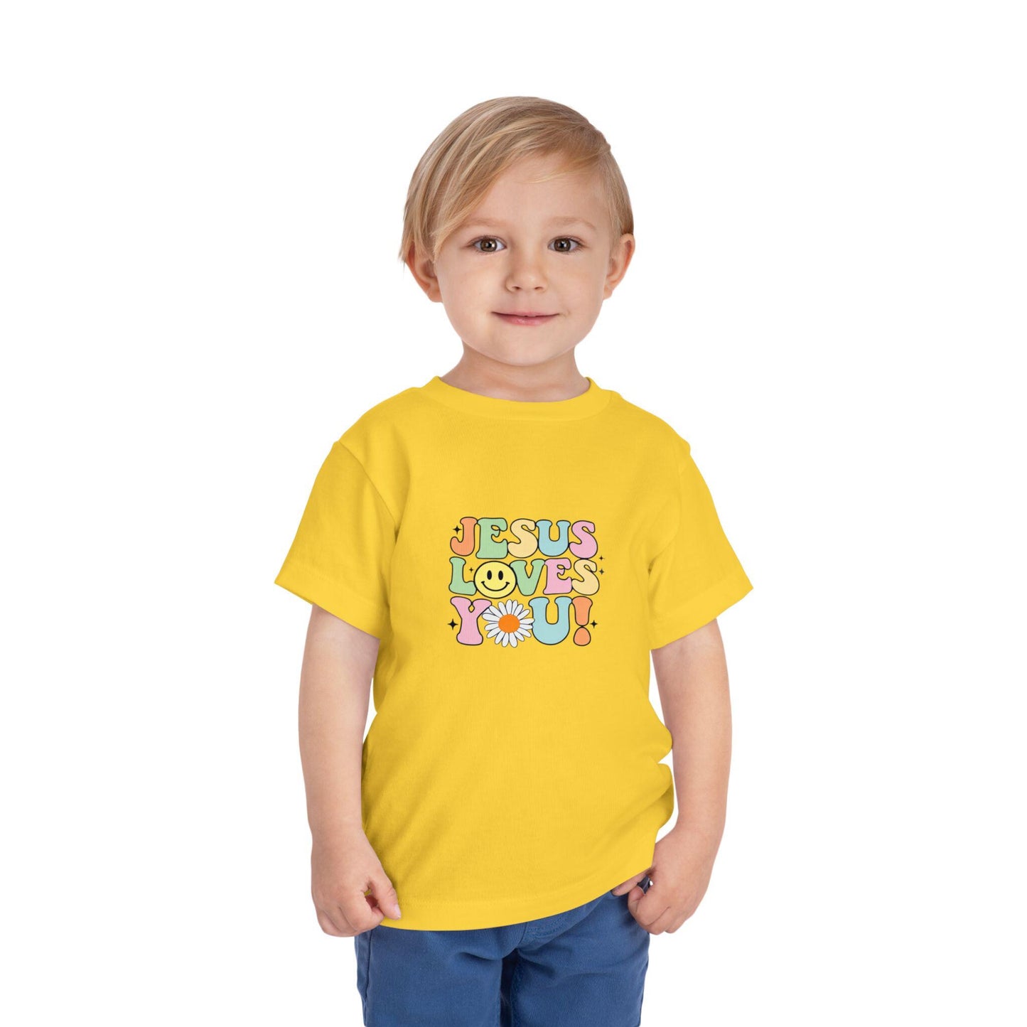 Jesus Loves You T-Shirt Christian Kids Clothing Sunday School Outfit Church Clothes for Kids Religious Gift for Children Faith-Based Kids Wear Christian Youth Group Shirt