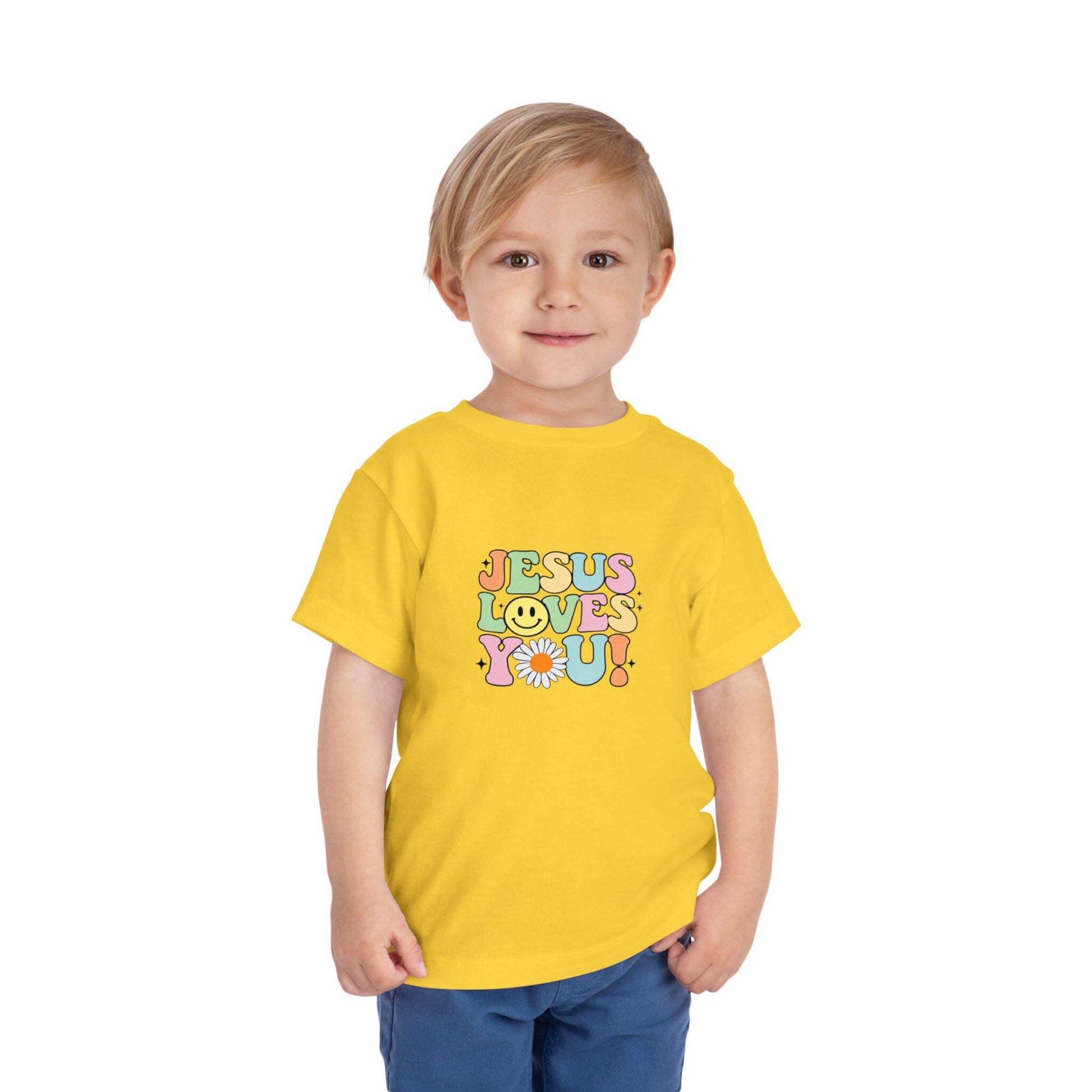 Jesus Loves You T-Shirt Christian Kids Clothing Sunday School Outfit Church Clothes for Kids Religious Gift for Children Faith-Based Kids Wear Christian Youth Group Shirt