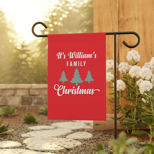 Personalized family name Christmas Garden & House Banner