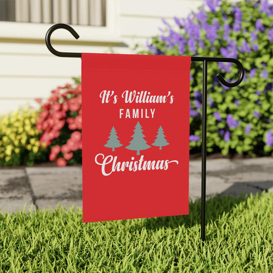 Personalized family name Christmas Garden & House Banner