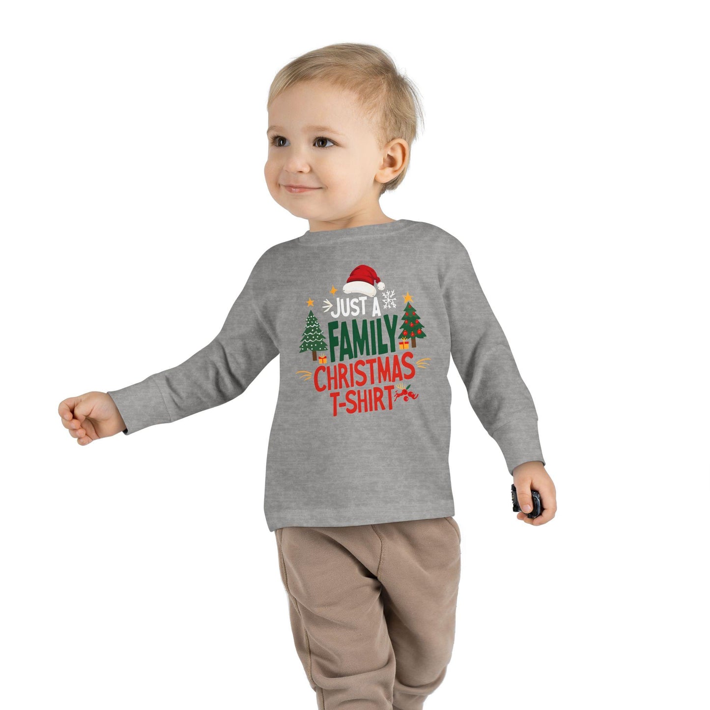 Family Christmas Toddler Long Sleeve Tee, Holiday Xmas Shirt for Kids, Festive Winter Top, Cute Family Matching Outfit, Christmas Toddler