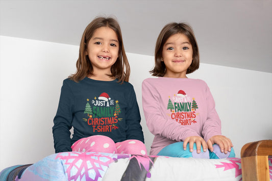 Family Christmas Toddler Long Sleeve Tee, Holiday Xmas Shirt for Kids, Festive Winter Top, Cute Family Matching Outfit, Christmas Toddler