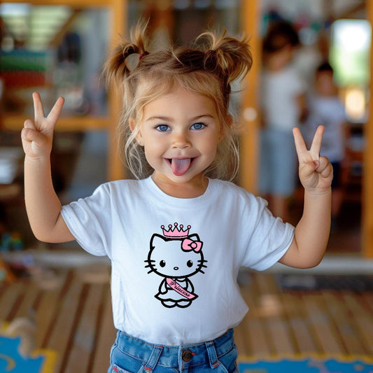 Hello Kitty Princess Shirt Toddler Girl Clothes Birthday Girl Outfit Kawaii Toddler Clothes Princess Party Shirt Birthday Shirt Hello Kitty Birthday Outfit Daughter Gift Little Girl Present Theme Park Outfit Princess Themed Gift Toddler