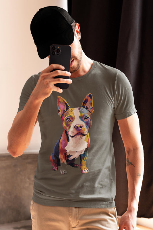 Pit Bull T-Shirt Dog Shirt Pit Bull Shirt Dog Lover Gift Pit Bull Gifts Colorful Dog Shirt Pet Shirt Dean Russo Dog Mom Shirt Dog Dad Shirt