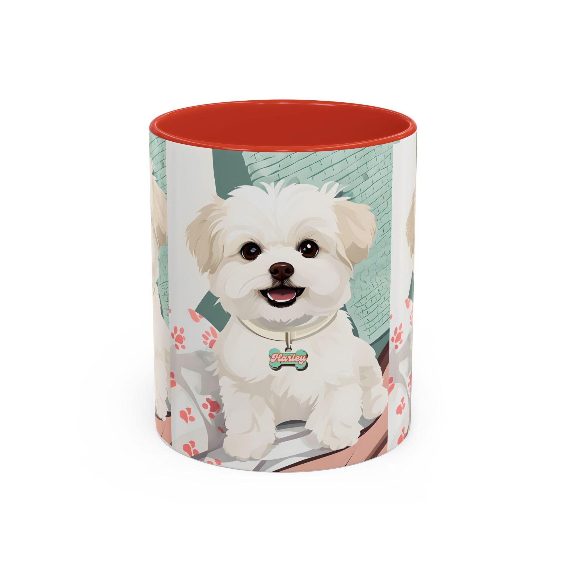 Customizable Maltese Coffee Mug, Personalized Dog Name Tag Cup - 11, 15oz, Pet Lover Gift, Novelty Tea Mug, Dog Owner Present, Cute Puppy