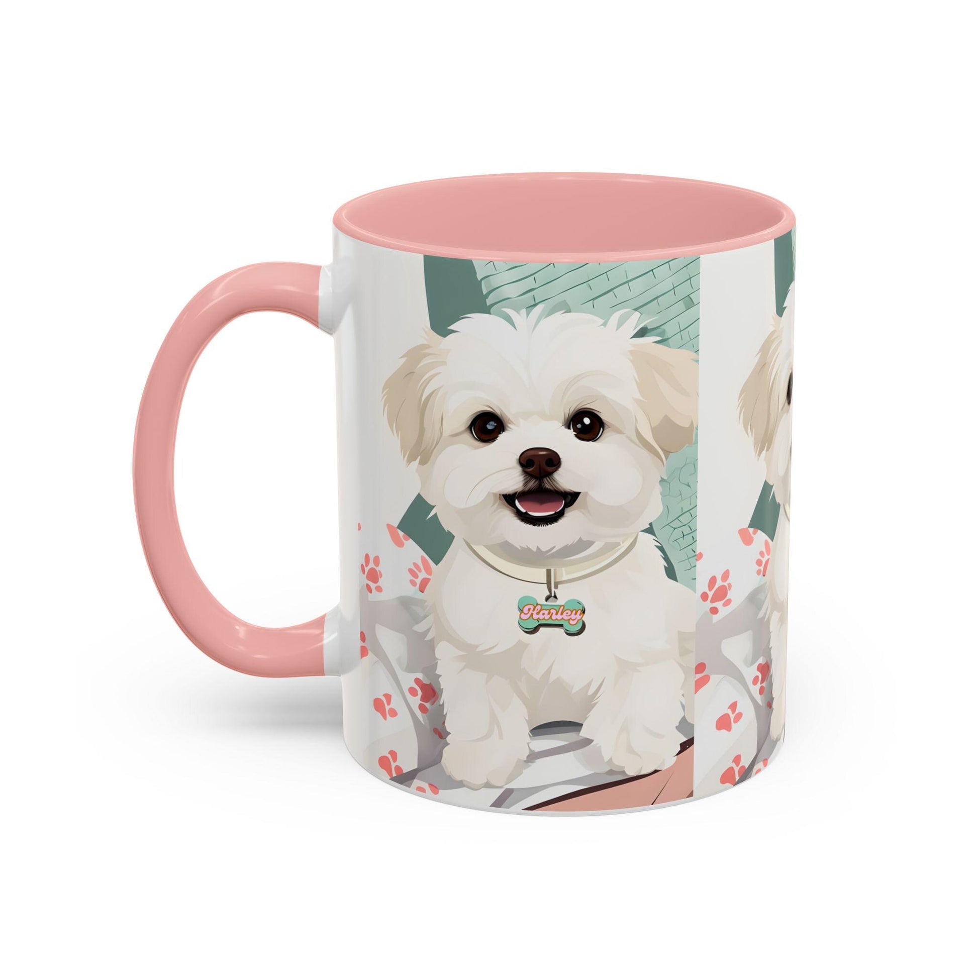 Customizable Maltese Coffee Mug, Personalized Dog Name Tag Cup - 11, 15oz, Pet Lover Gift, Novelty Tea Mug, Dog Owner Present, Cute Puppy