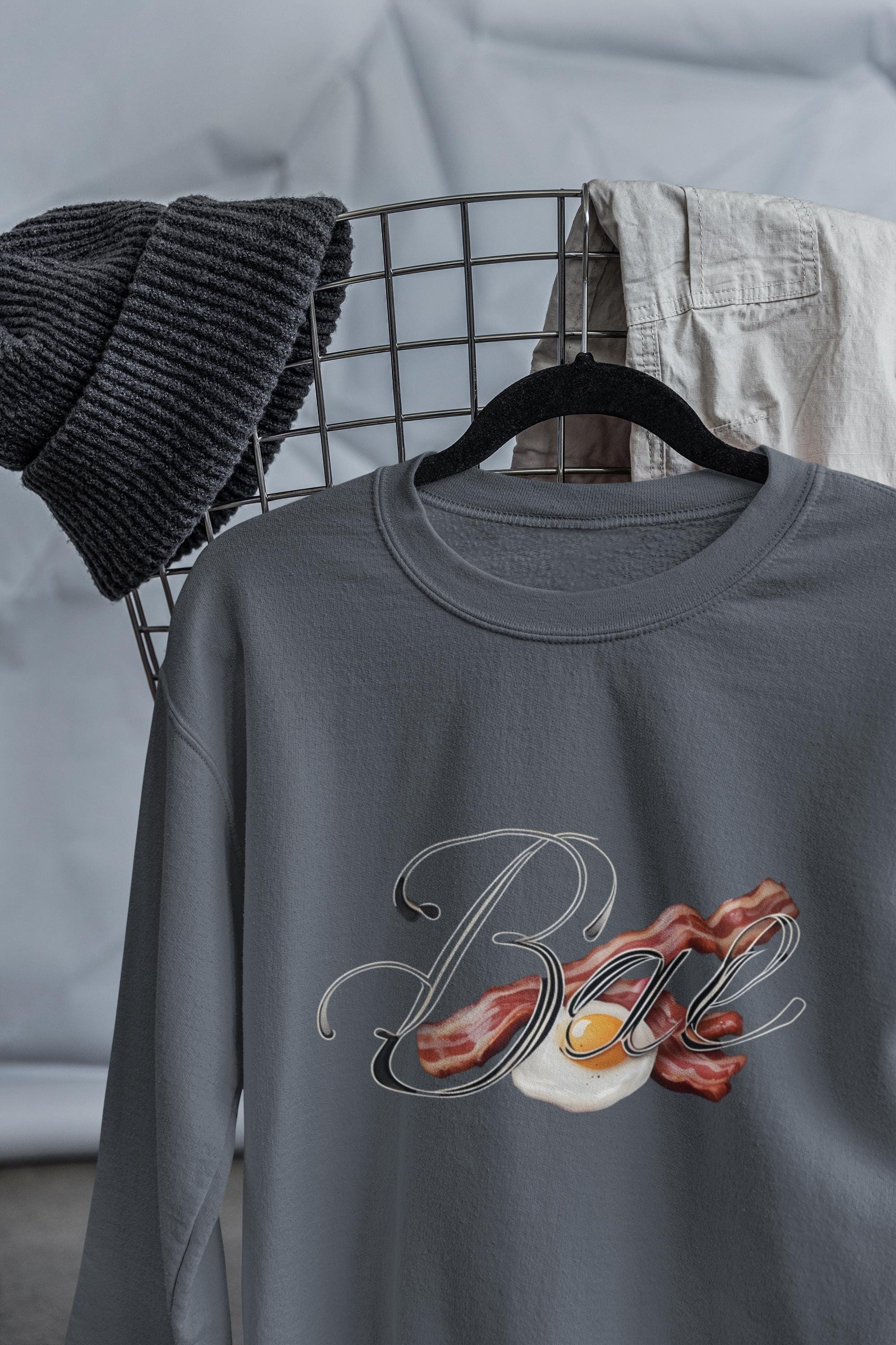 BAE Sweatshirt Bacon Lover Gift Breakfast Lover Present Brunch Outfit Couple Matching Outfit Food Lover Gift Casual Statement Wear Cooking Gift Foodie Gift Funny Food Shirt