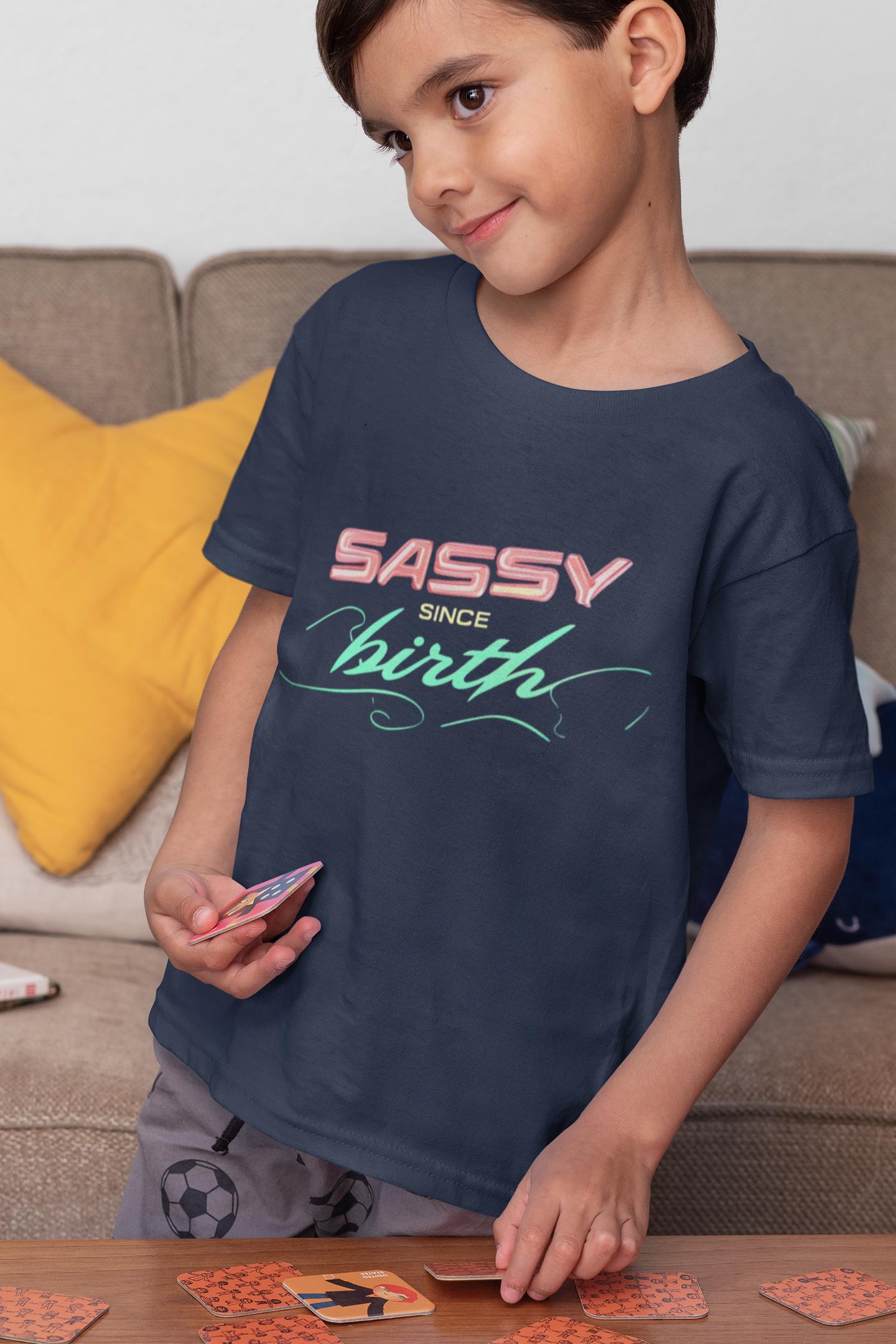 Sassy Since Birth Tee funny kids tee sassy shirt princess shirt gift for girl diva shirt sweet sassy tees daughter birthday kids birthday