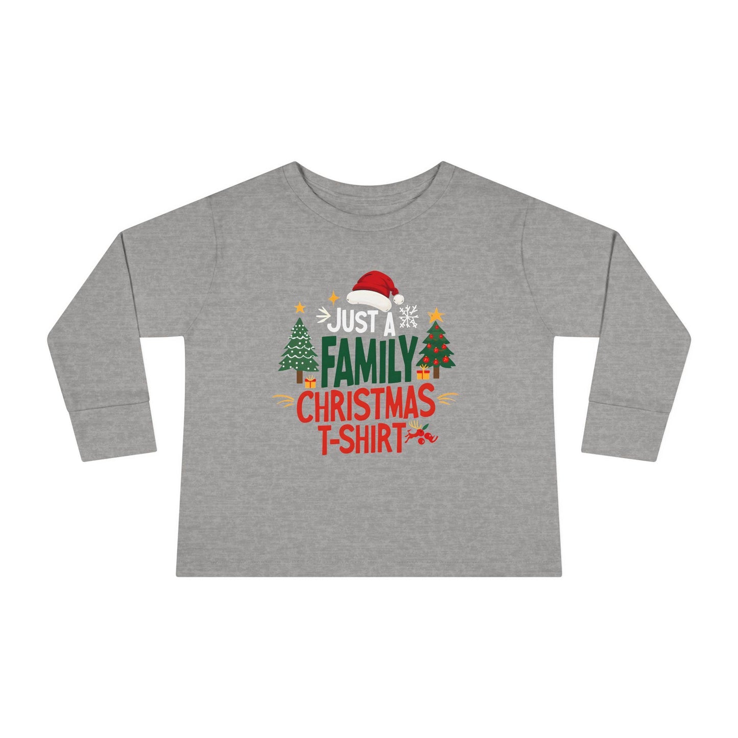 Family Christmas Toddler Long Sleeve Tee, Holiday Xmas Shirt for Kids, Festive Winter Top, Cute Family Matching Outfit, Christmas Toddler